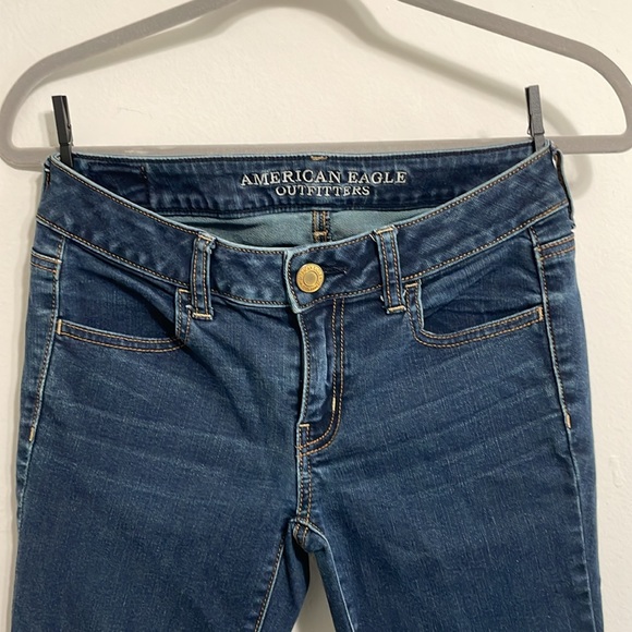 AE Dark Wash Mid Rise Jegging - Picture 2 of 4